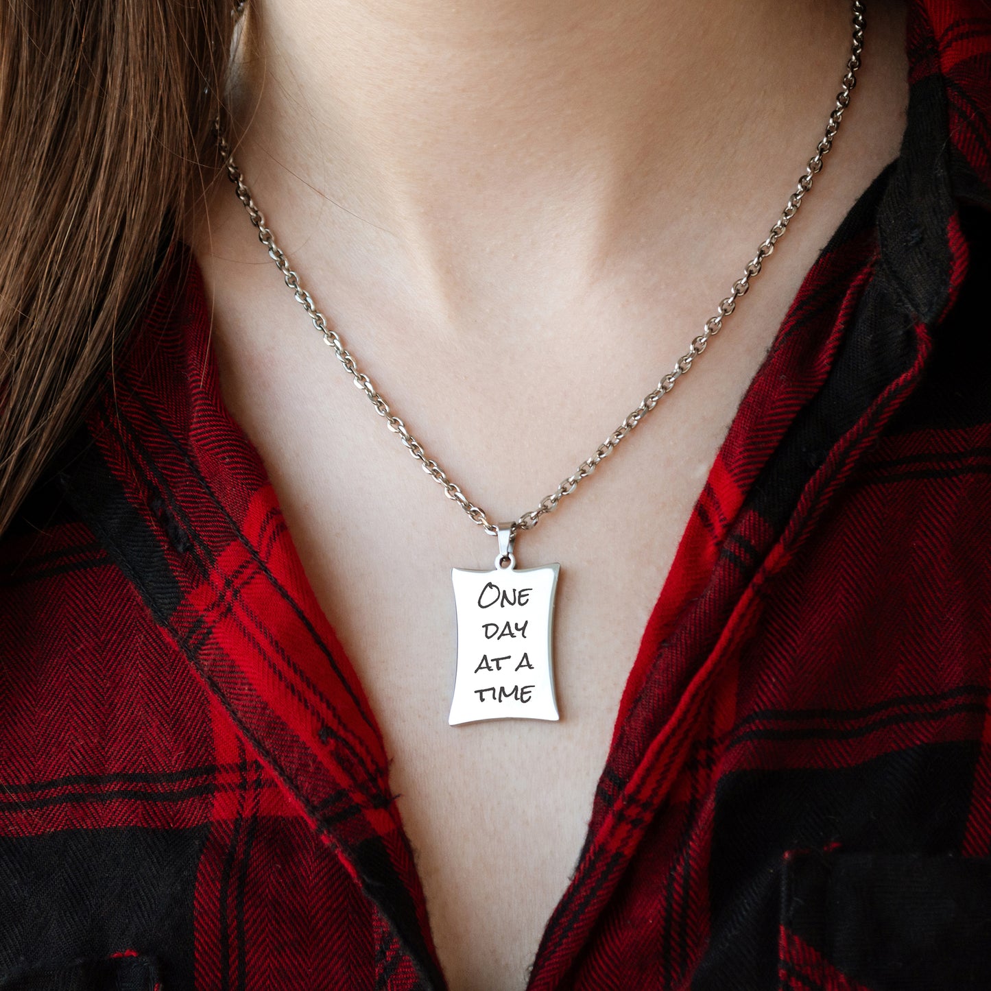 Custom Name Necklace – Engraved Minimalist Jewelry