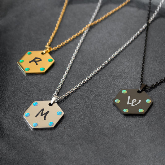 Dainty Initial Necklace – Personalized Letter Charm