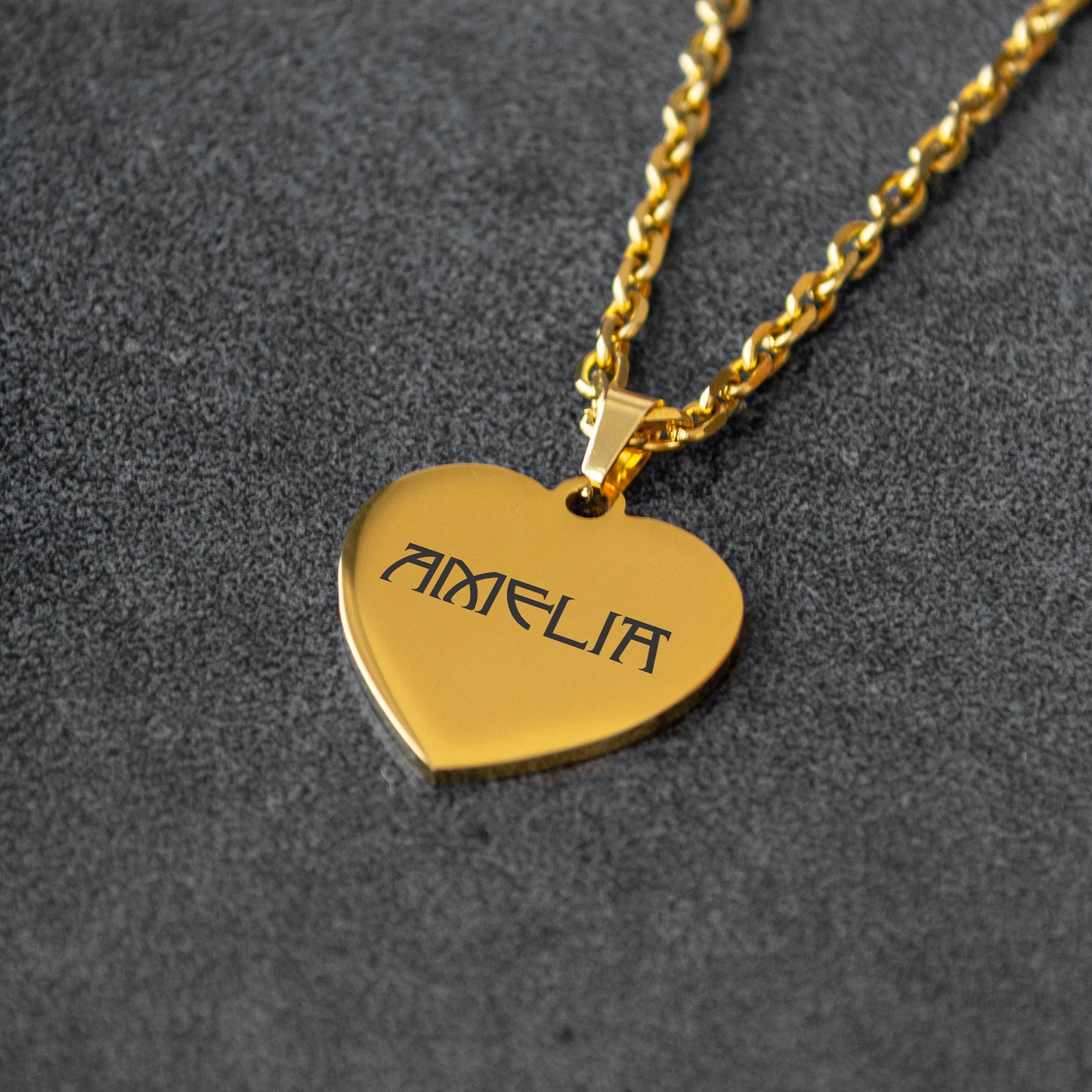 Engraved Text Necklace – Custom Name or Quote Jewelry