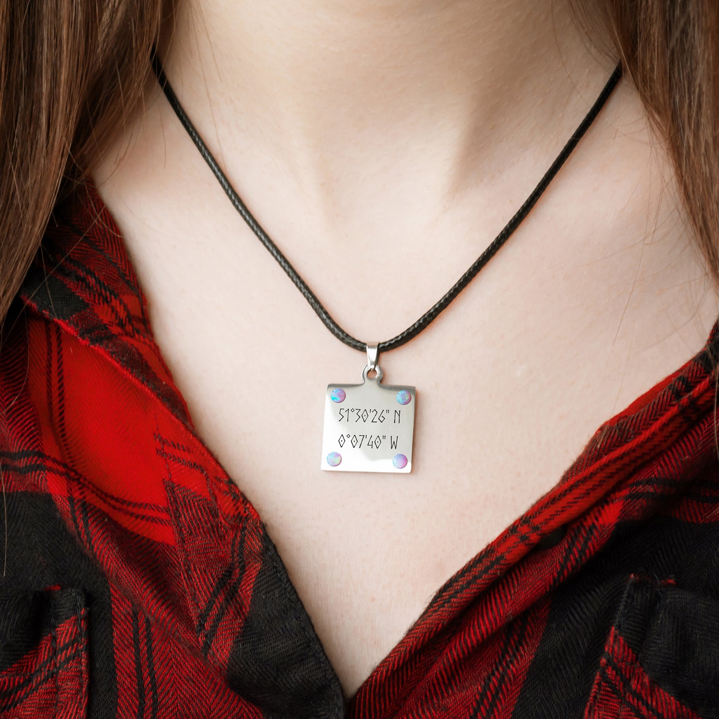 Coordinates Bar Necklace – Personalized Engraved Jewelry