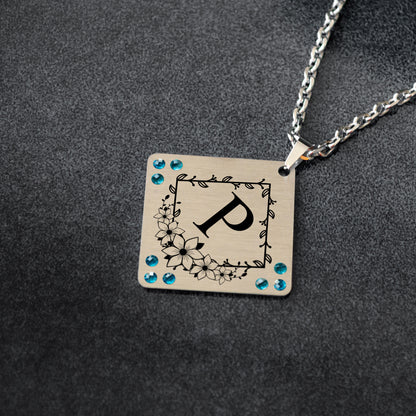 Minimalist Initial Necklace – Custom Engraved Jewelry