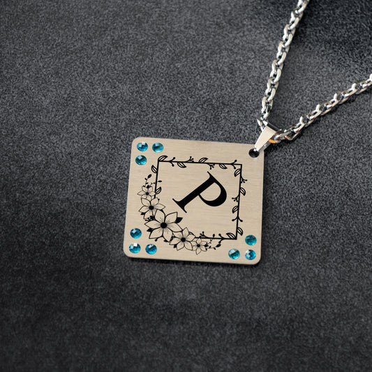 Minimalist Initial Necklace – Custom Engraved Jewelry