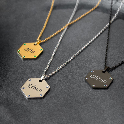 Engraved Name Bar Necklace – Personalized Everyday Jewelry