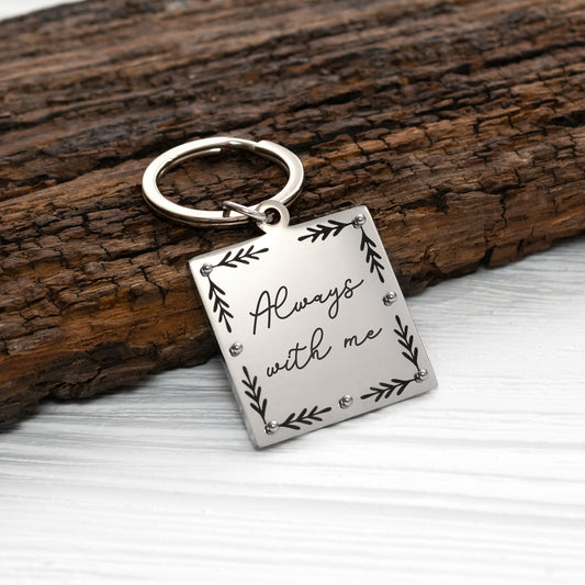 Memorial Keychain - Handwriting or Font Engraving