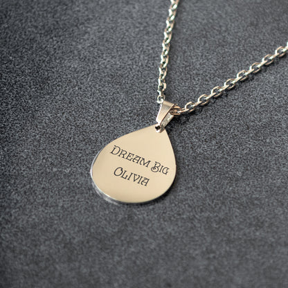 Personalized Word Necklace – Custom Minimalist Pendant