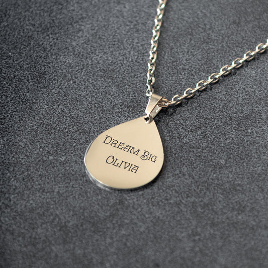Personalized Word Necklace – Custom Minimalist Pendant