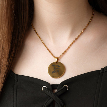 Engraved Letter Necklace – Custom Minimalist Pendant