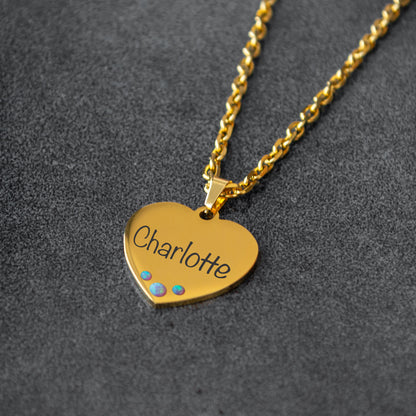 Engraved Bar Necklace – Personalized Name or Phrase Pendant