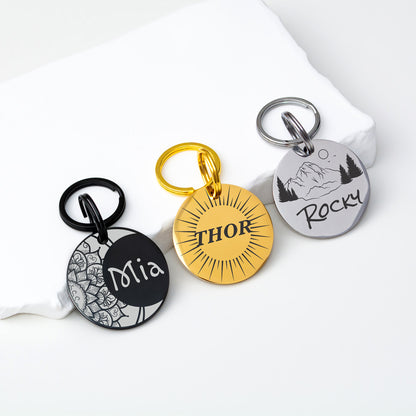 Personalized Dog and Cat Tag - Stainless Steel Engraved Pet ID Tag
