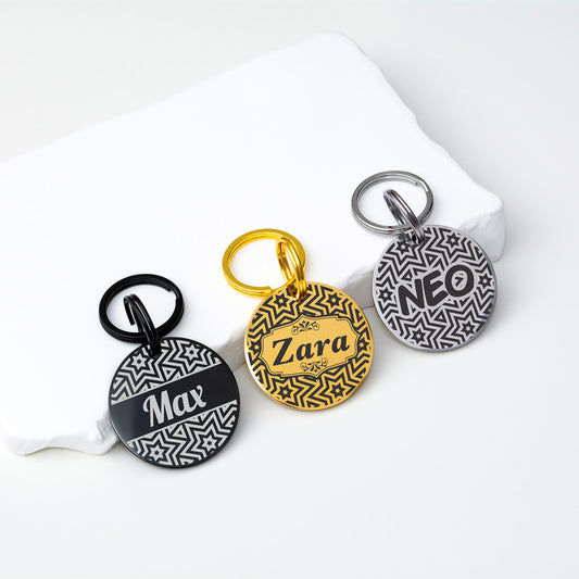 Custom Cat and Dog Tag - Stainless Steel Engraved Pet ID