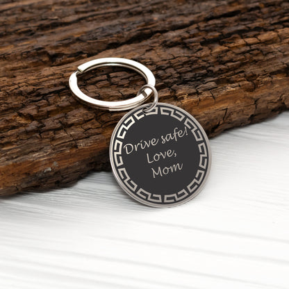 Personalized Drive Safe Keychain - Custom Engraved Gift for Drivers