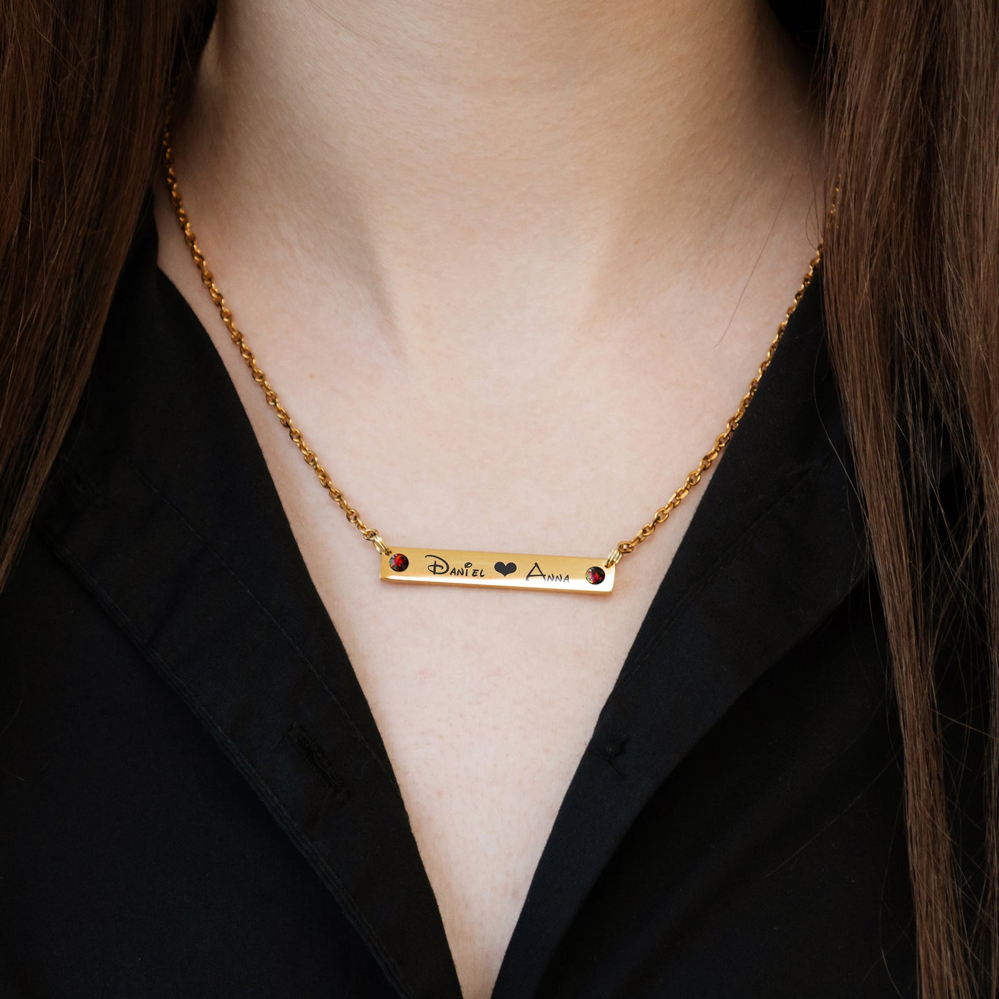 Custom Engraved Necklace – Name or Short Text Jewelry