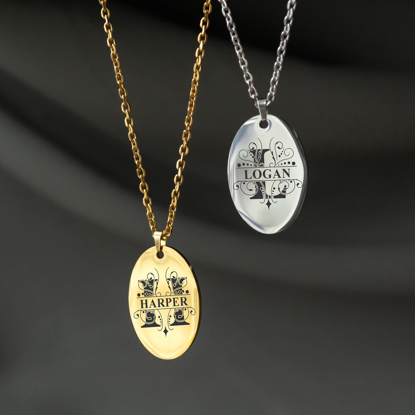 Engraved Letter Necklace – Custom Minimalist Pendant