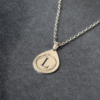 Initial Letter Necklace – Personalized Engraved Pendant