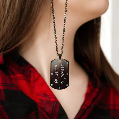 Personalized Latitude Longitude Necklace – Custom Engraved Jewelry
