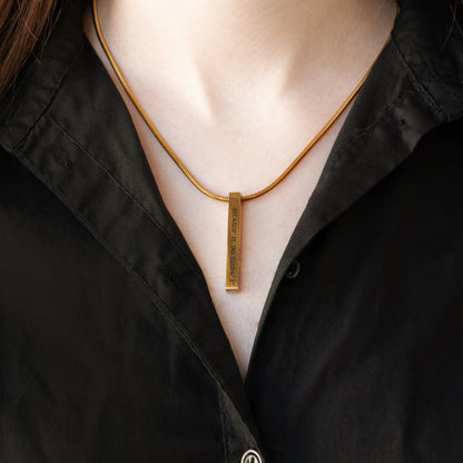 Coordinates Bar Necklace – Personalized Engraved Jewelry