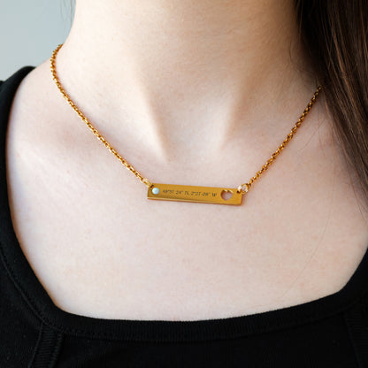 Custom Coordinates Necklace – Personalized Engraved Jewelry