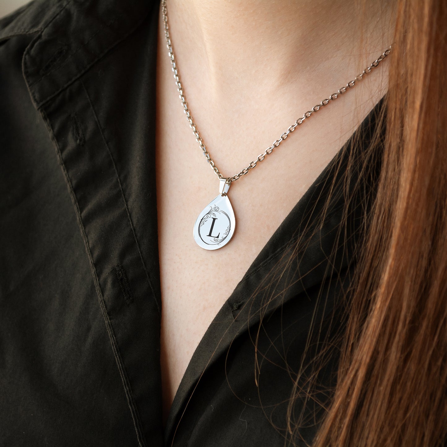 Initial Letter Necklace – Personalized Engraved Pendant
