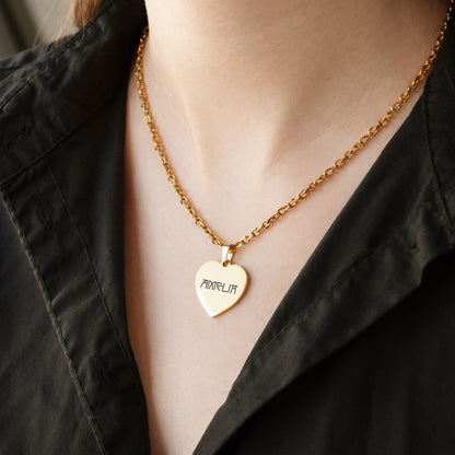 Engraved Text Necklace – Custom Name or Quote Jewelry