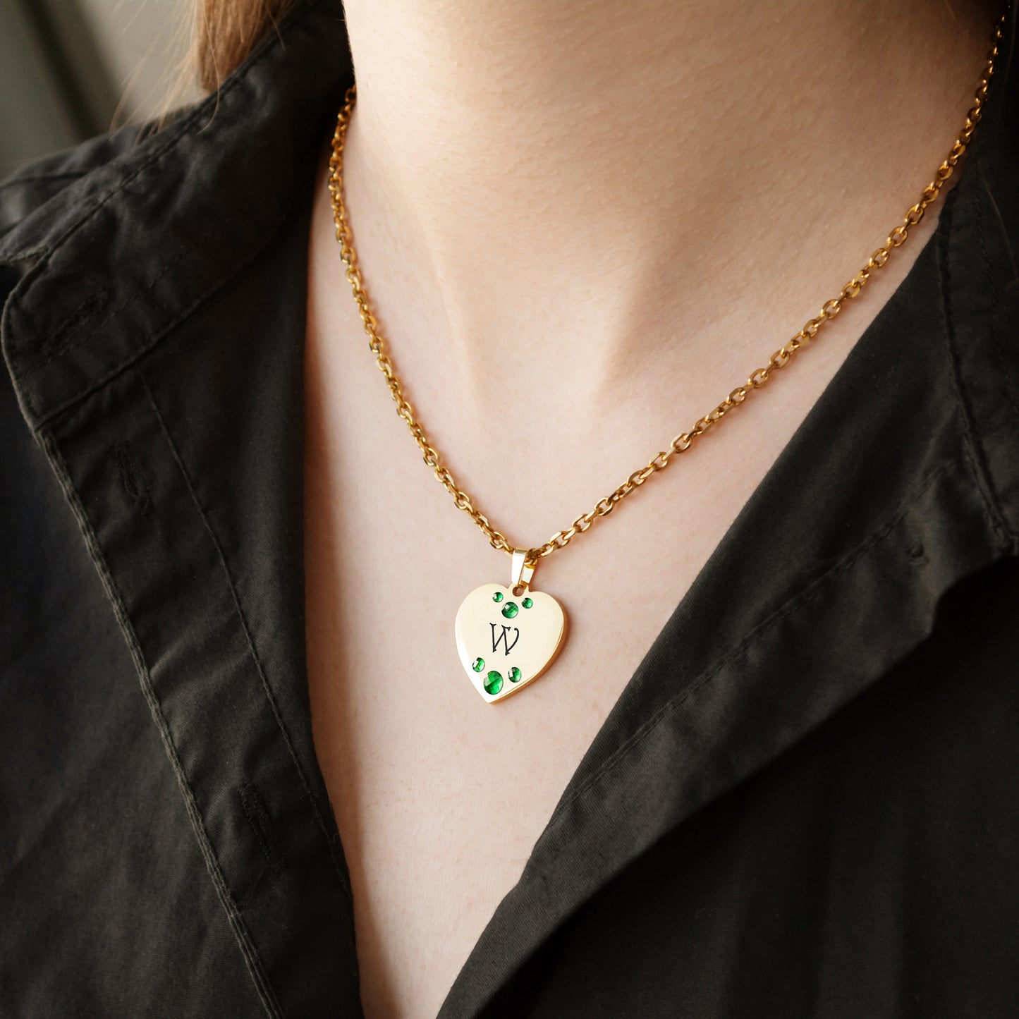 Engraved Initial Necklace – Custom Letter Pendant