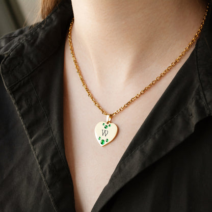 Engraved Initial Necklace – Custom Letter Pendant