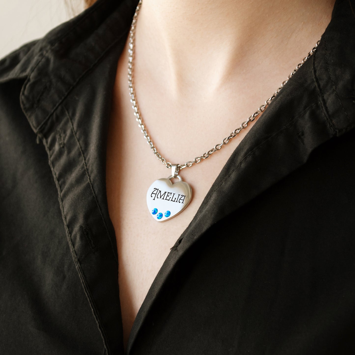 Custom Engraved Necklace – Name or Short Text Jewelry