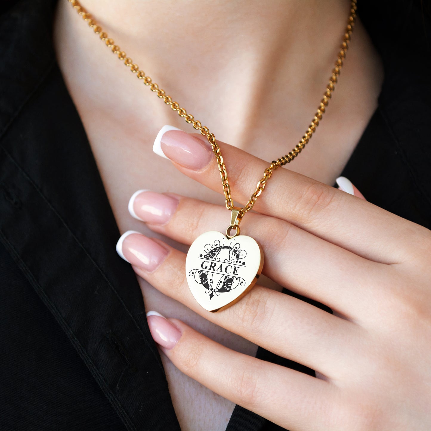 Engraved Initial Necklace – Custom Letter Pendant