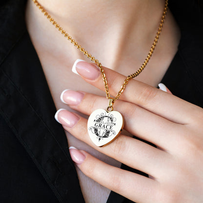 Engraved Initial Necklace – Custom Letter Pendant