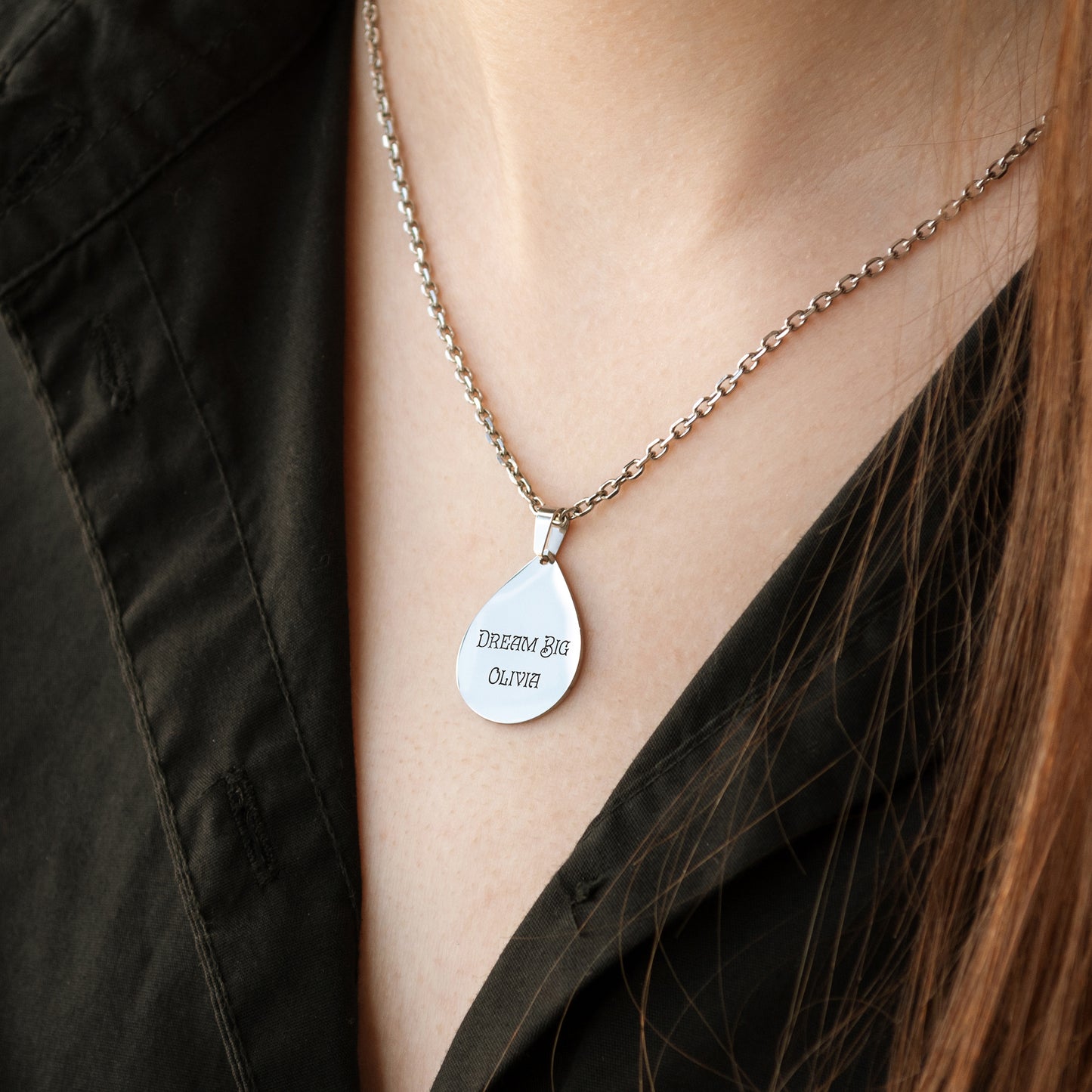 Personalized Word Necklace – Custom Minimalist Pendant