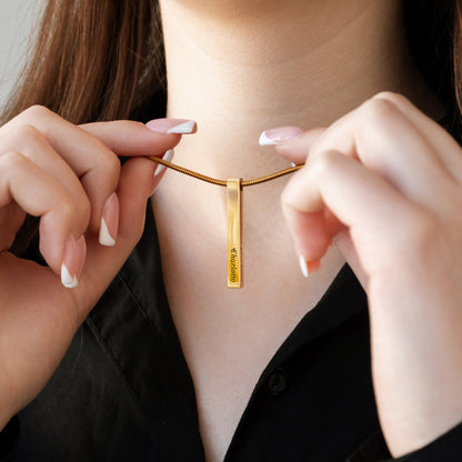 Custom Name Necklace – Engraved Minimalist Jewelry