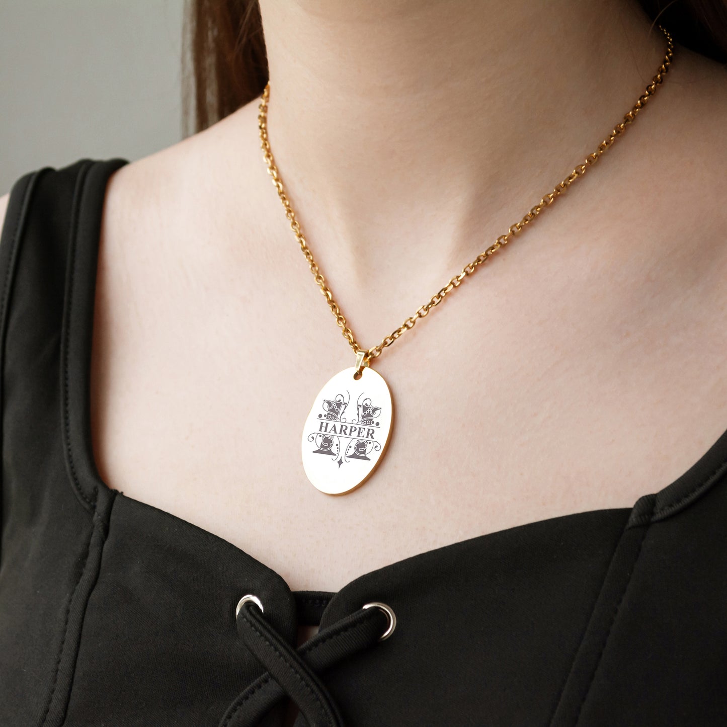 Engraved Letter Necklace – Custom Minimalist Pendant