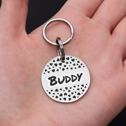 Personalized Dog and Cat Tag - Stainless Steel Engraved Pet ID Tag