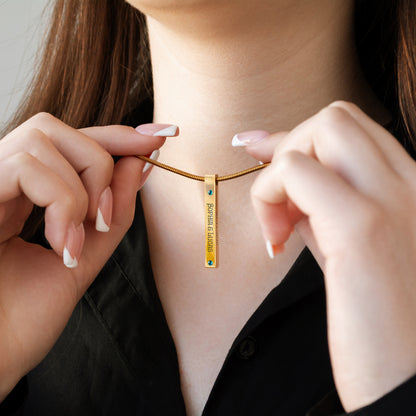 Engraved Name Necklace – Custom Minimalist Pendant