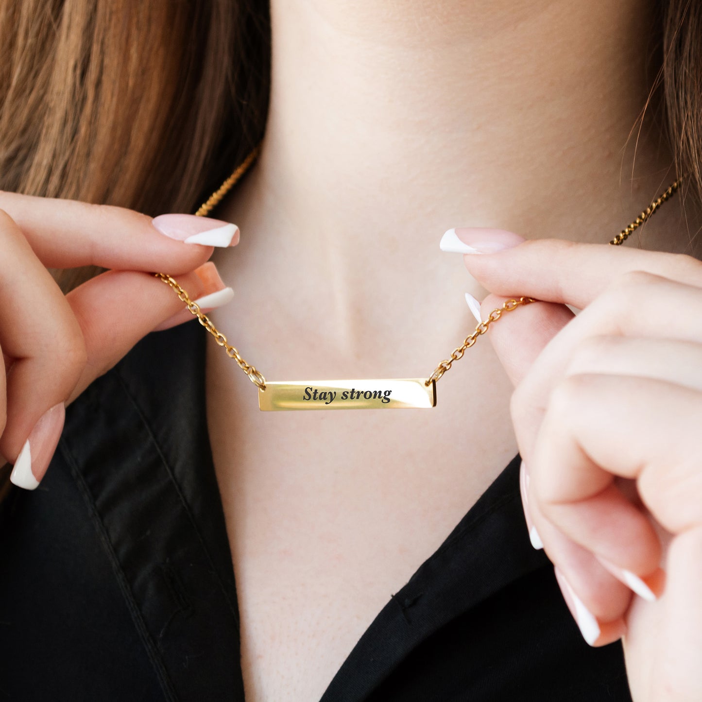 Custom Engraved Necklace – Name or Short Text Jewelry