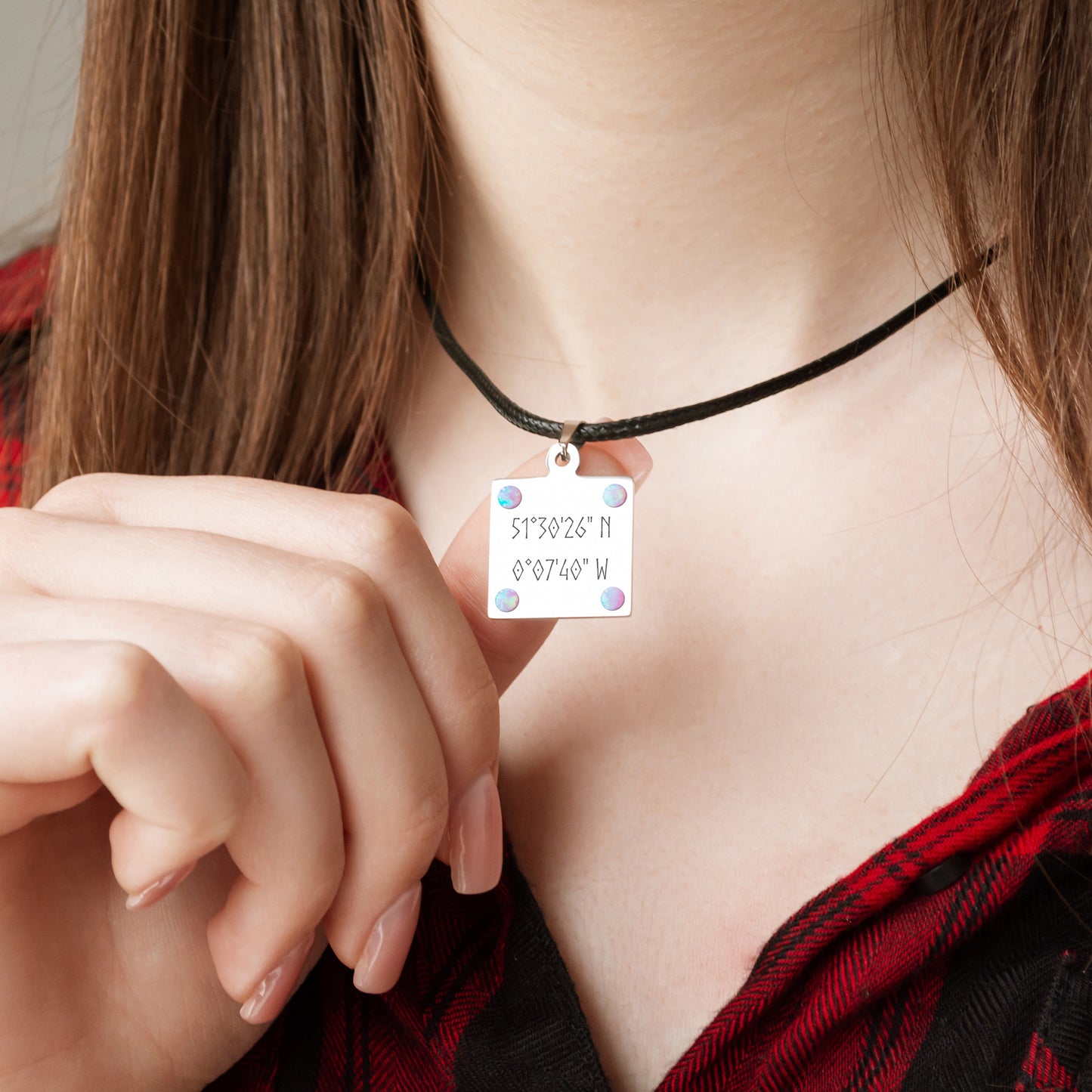 Coordinates Bar Necklace – Personalized Engraved Jewelry