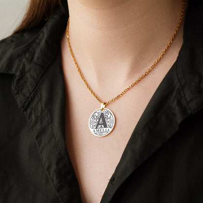 Initial Charm Necklace – Personalized Engraved Jewelry
