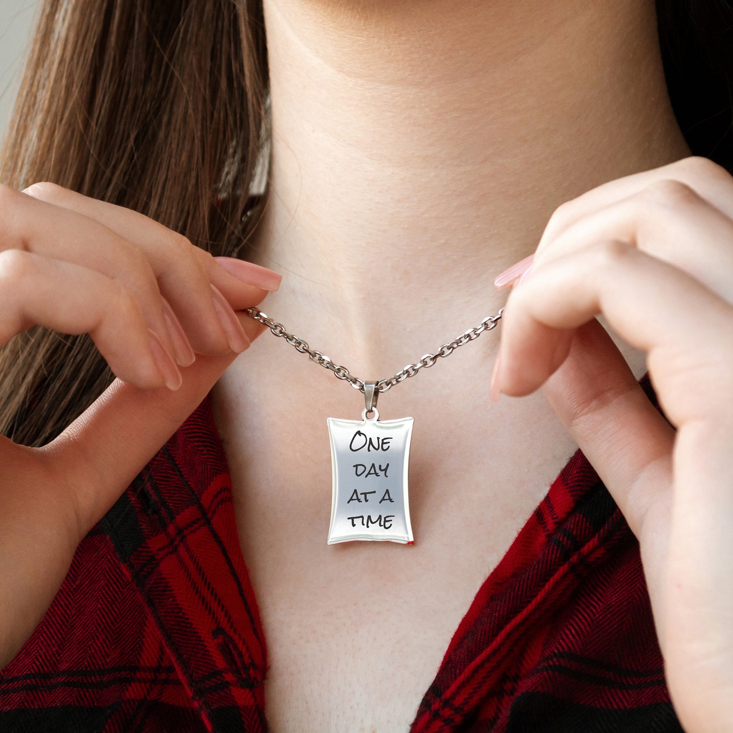 Custom Name Necklace – Engraved Minimalist Jewelry