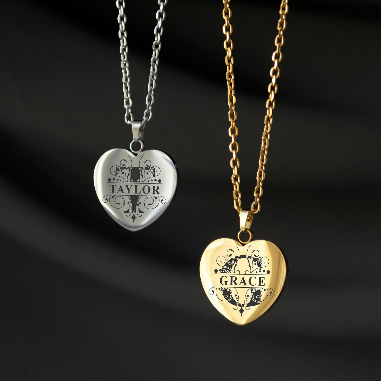 Engraved Initial Necklace – Custom Letter Pendant