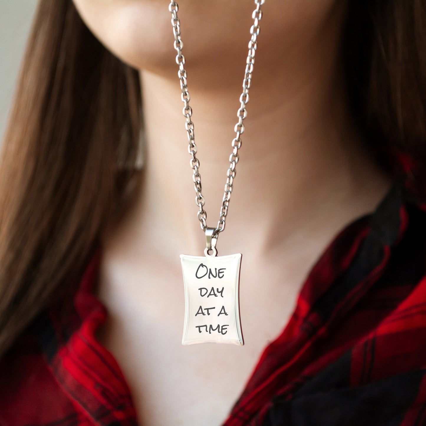 Custom Name Necklace – Engraved Minimalist Jewelry