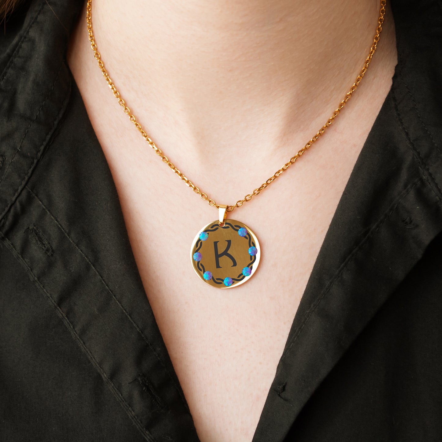 Initial Charm Necklace – Personalized Engraved Jewelry