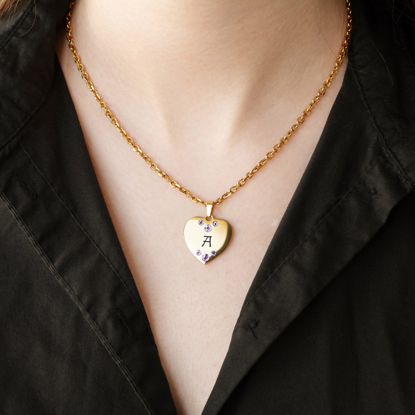 Engraved Initial Necklace – Custom Letter Pendant