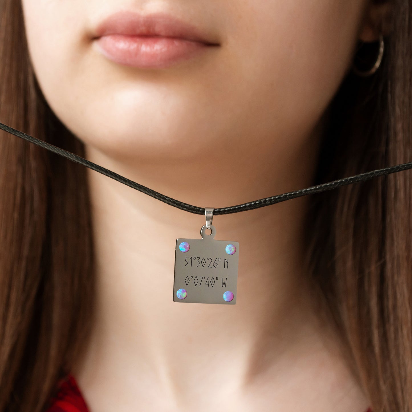 Coordinates Bar Necklace – Personalized Engraved Jewelry