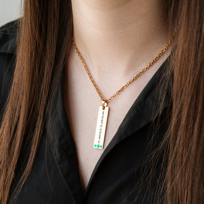 Engraved Coordinates Necklace – Custom Latitude Longitude Pendant