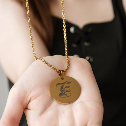 Engraved Letter Necklace – Custom Minimalist Pendant