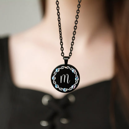 Custom Letter Necklace – Engraved Monogram Pendant
