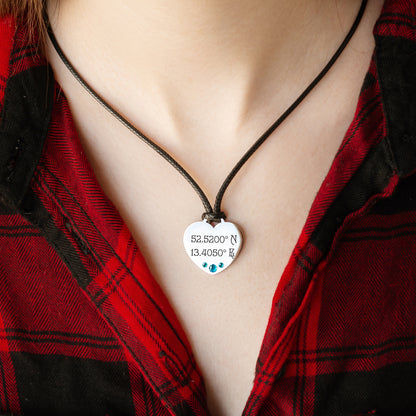 Custom Coordinates Pendant – Latitude Longitude Necklace Gift