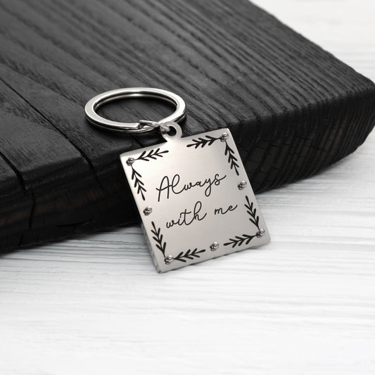 Memorial Keychain - Handwriting or Font Engraving