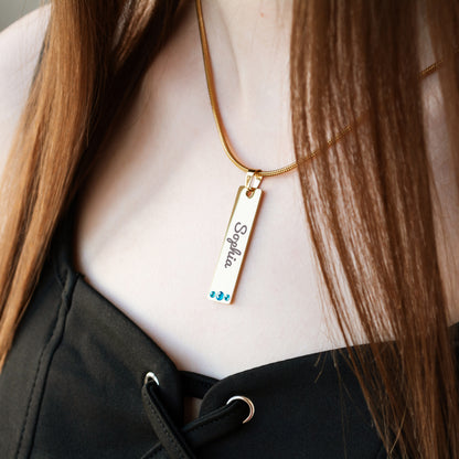 Custom Name Necklace – Engraved Minimalist Jewelry