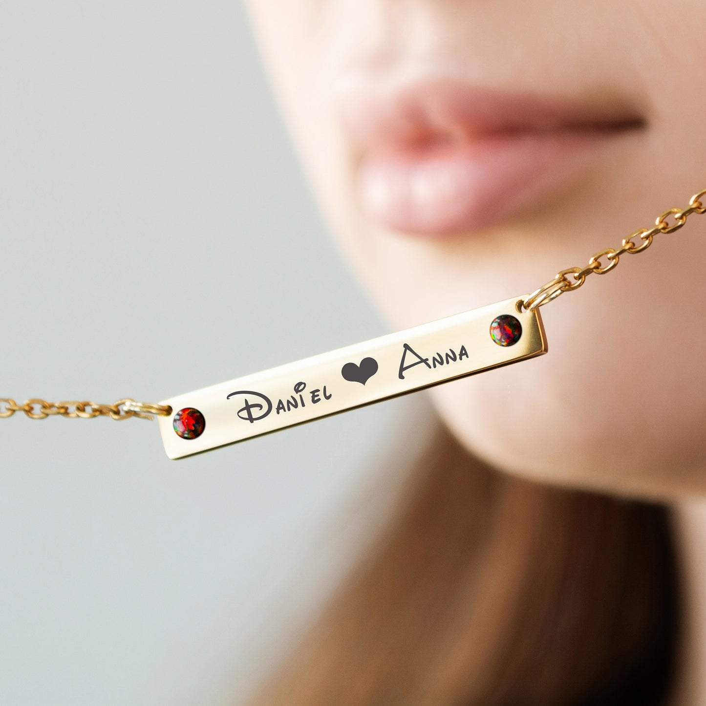 Custom Engraved Necklace – Name or Short Text Jewelry