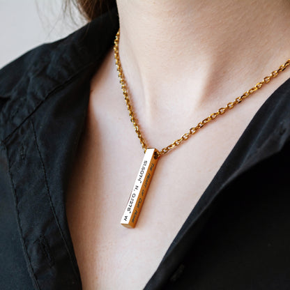 Custom Engraved Coordinates Necklace – Minimalist Jewelry Gift